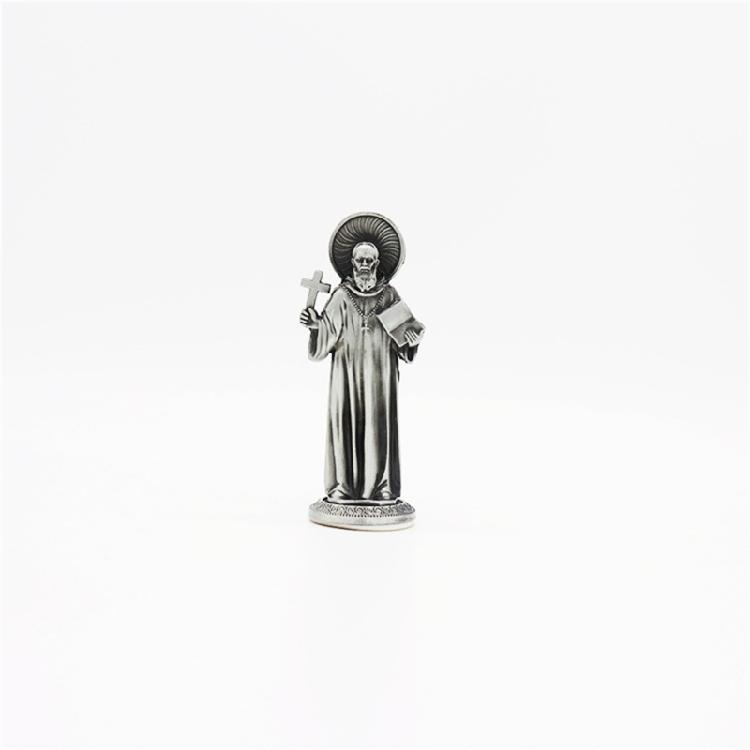 Vintage Designs Standing Maria Figurine Antique Metal Religous Figure Sculpture Miniature Ornament Spiritual Decoration