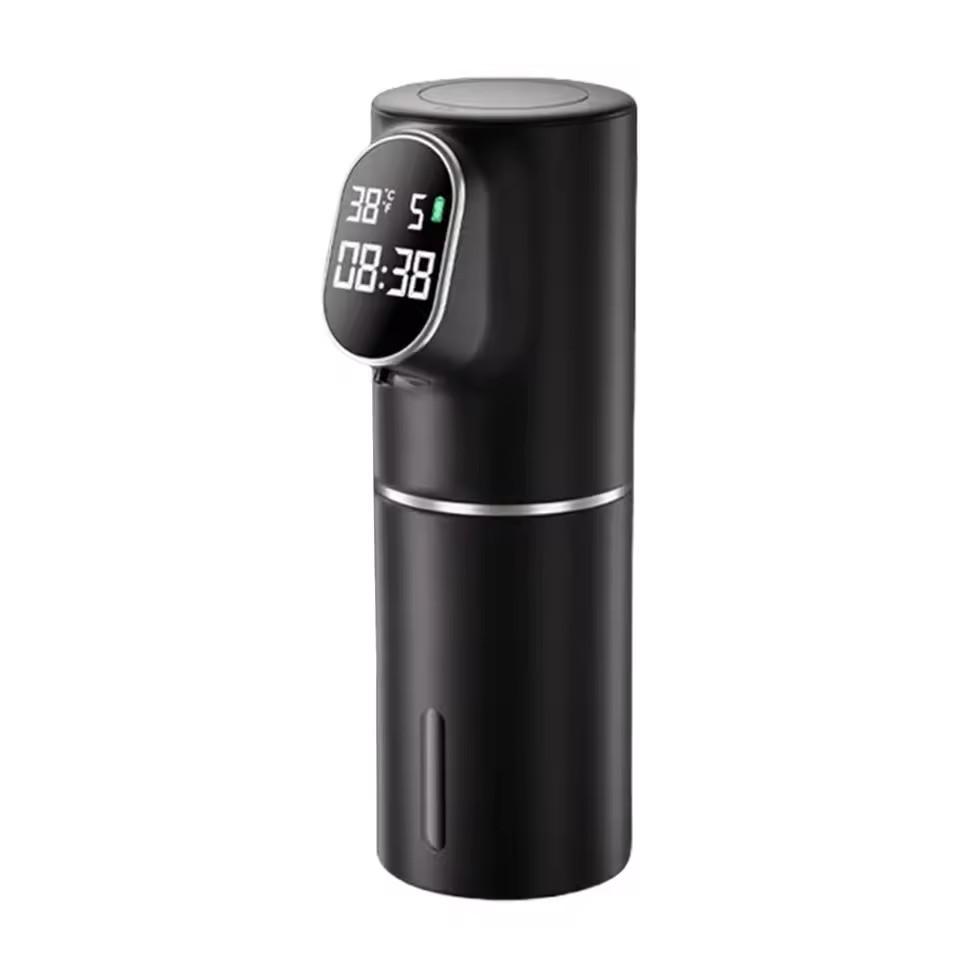 Automatic LED Display 320ML Touchless Hand Soap Dispenser 5 Adjustable Levels Rechargeable Soap Device Time Temperature Display