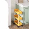 Mobile Storage Shelf Interspace Gap Shelf Kitchen Storage Shelf Bathroom Storage Rack Fridge Side Seam Finishing Rack
