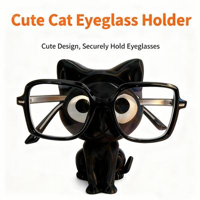 Support de lunettes Chat Mignon | Organisateur de bureau en plastique durable, Pour la chambre à coucher, l'entrée, la salle de bain et le rangement dans les armoires, Décoration de la maison