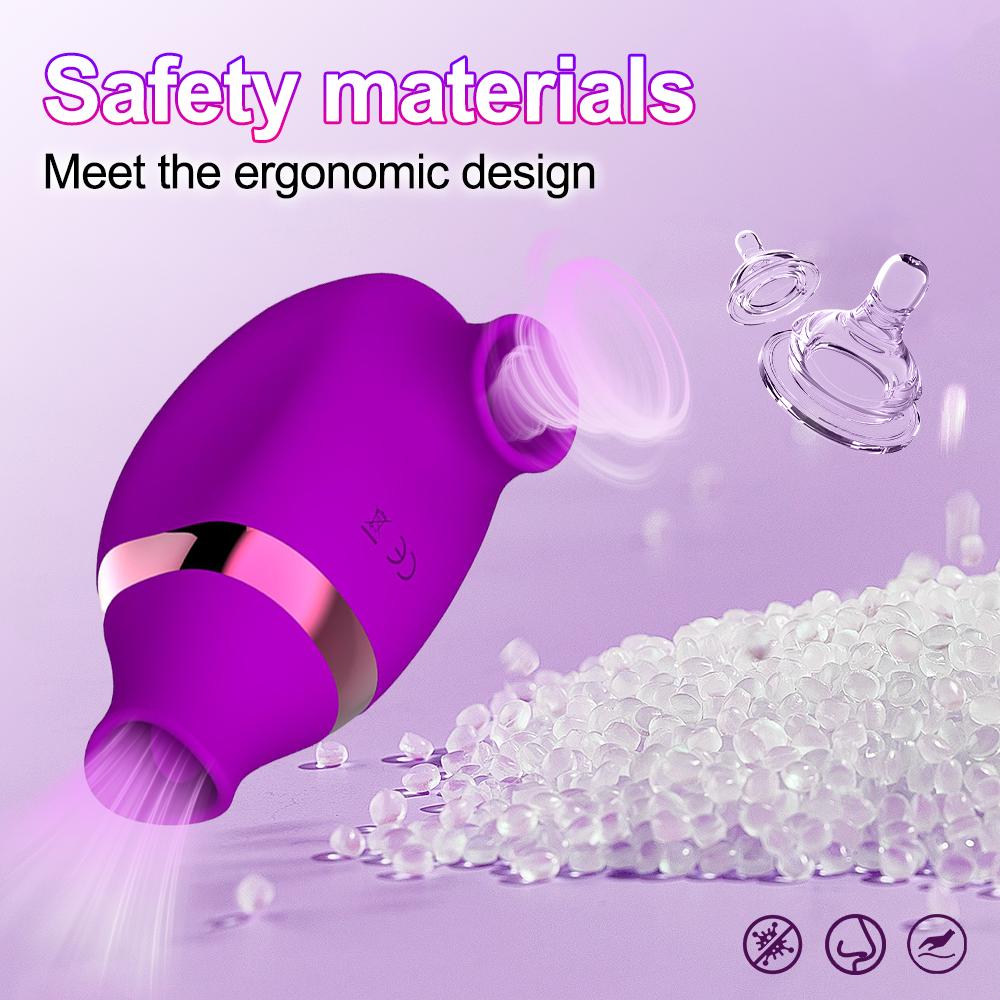 Clitoris Sucker Vibrator Adult Erotic Toys Double Headed Clitoris Stimulator Tongue Licking G Spot Massager Women Sex Toy