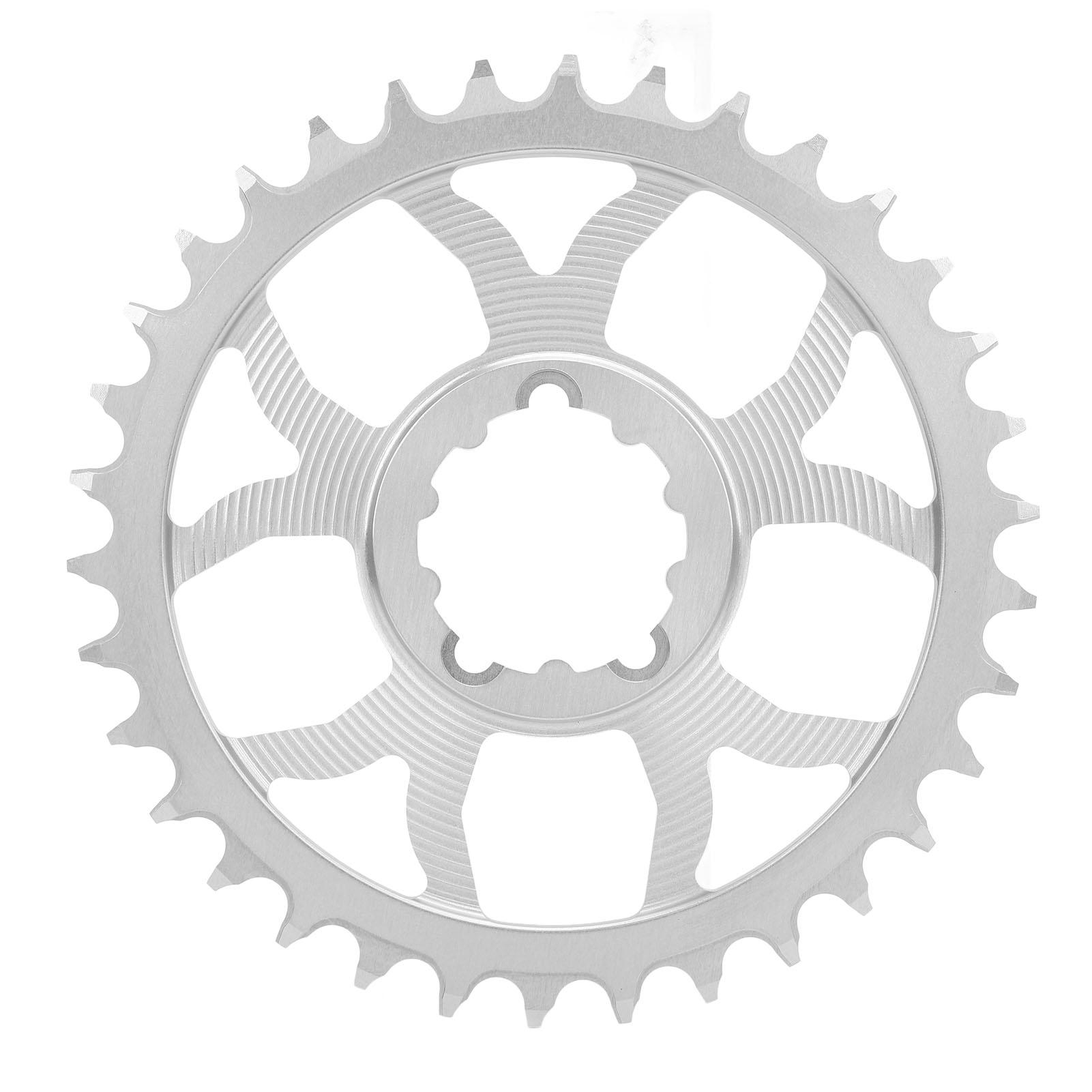 

34T Bike Chainring 7075 Aluminum Alloy Positive Negative Tooth Round Chainwheel for GXP Road Bikes
