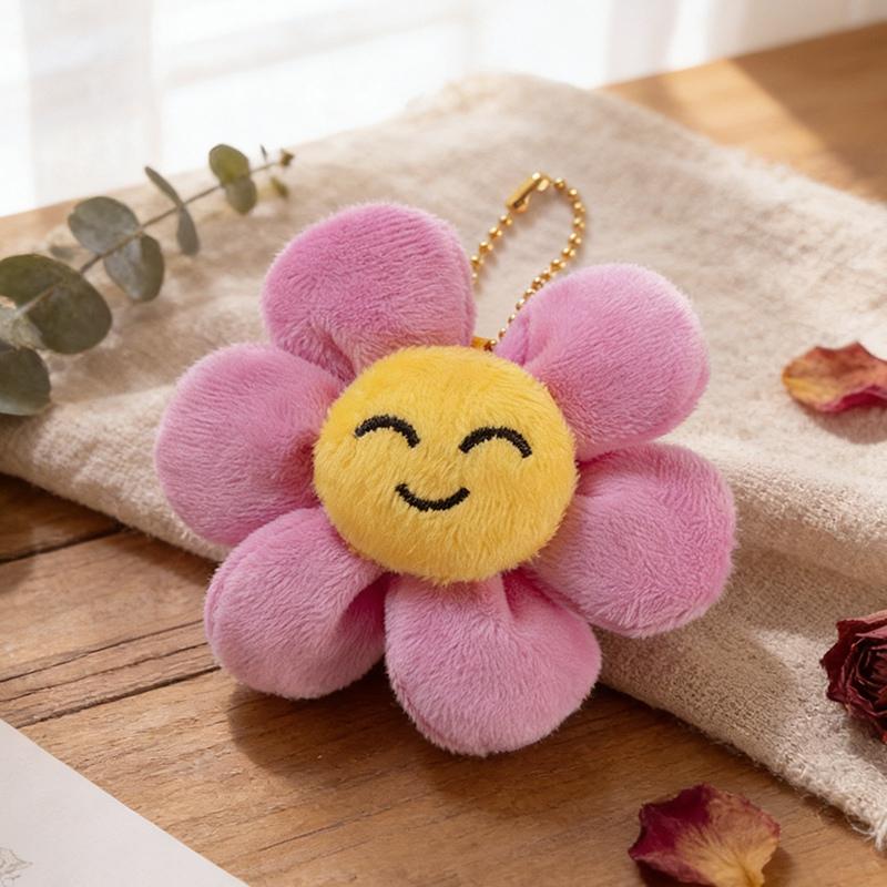 Sunflower Plush Toys 8Cm Sunflower Stuffed Keychain Hairpin Corsage Adorably Girls Accessories Backpack Pendant Birthday Gifts