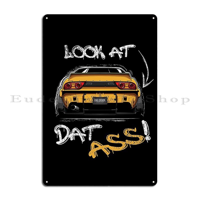 300ZX 240sx Oldtimer Kill all tires Silvia S13 S14 S15 Metallschild Kino Pub Design Kinodekoration Blechschild Poster