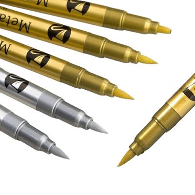 1 szt. Wodoodporne Permanentne Markery Farbowe Złoty Srebrny Do Rysowania Studenci Artykuły Szkolne Biurowe Markery DIY Pióro do Rękodzieła