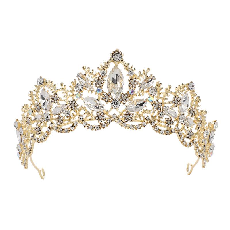 Retro Crown Bride Crown Wedding Baroque Queen Big Crown Wedding Dress Accessories Headdress