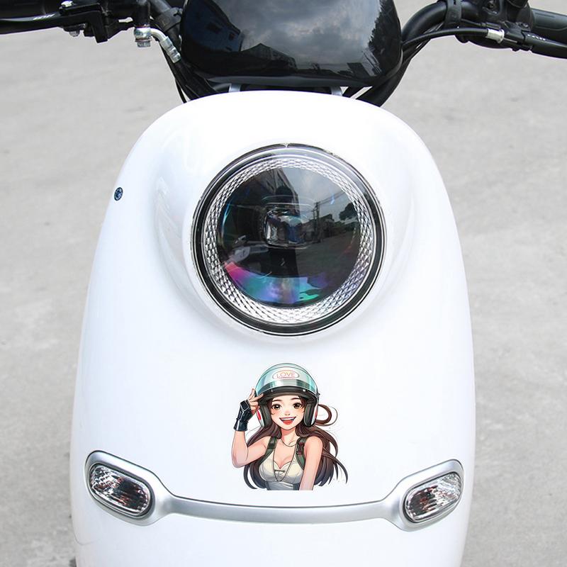 Biker Girl Motorcycle Racing Car Decal Bumper & Motorcycle Sticker Weather Resistant Automotive Stickers For Car Bumpers Vehicle
