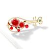 Crystal Plum Brooch Plum Blossom Pipa Crystal Plum Lapel Pins Blossom Pipa Women Brooch  Party
