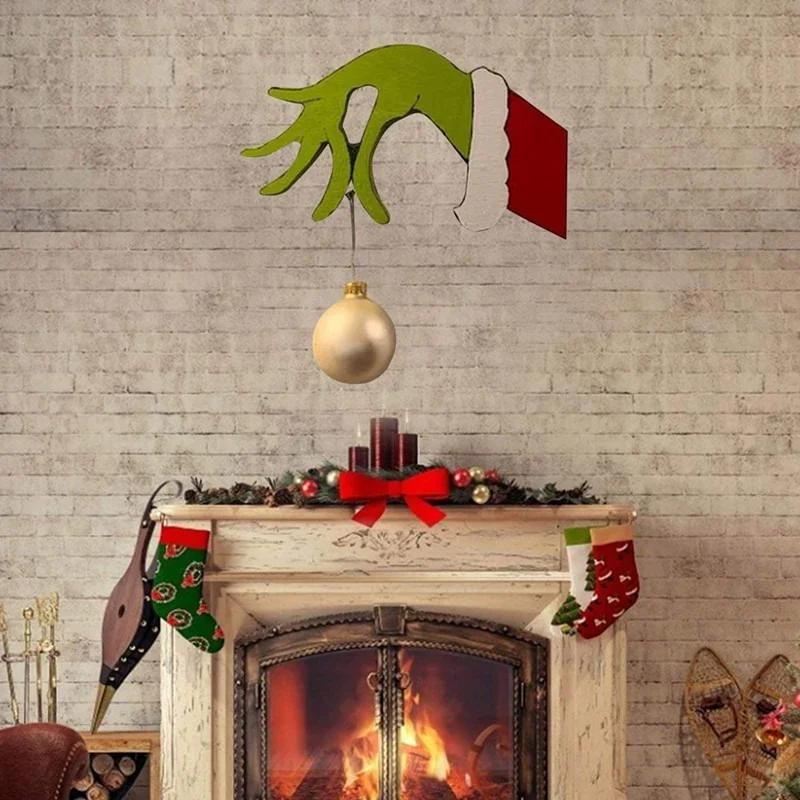 Christmas Home Decoration Thief Hand Cut Out Thanksgiving Interior Decoration Window Fireplace Christmas Thief Decorations