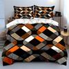 Geometric Art Deco Pattern Design Duvet Cover Set With 3D Printing Design Soft Polyester Bedding Set All-Season Comfort