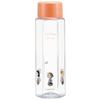 Skater Easy-to-Grip Hexagonal Plastic Water Bottle, 250ml, Blow-Drop Design, for Adults and Kids, Direct Drinking, Transparent, Snoopy Design,