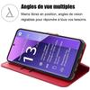 Coque - E.F.CONNECTION - Pour Xiaomi Redmi Note 13 Pro+ 5G - Antichoc Simili Cuir - 2 Verres Trempés - Rouge