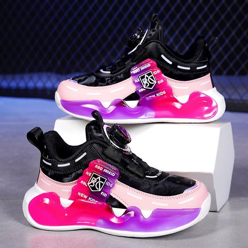 Boys Sports Shoes Cotton Shoes Medium and Older Children 2025 Children Boys Winter Rotating Dad Shoes Velvet Buckle New Two Cotton