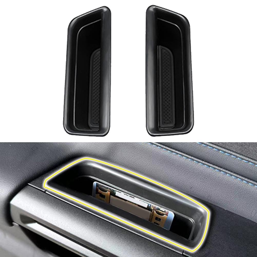 2PCS Door Side Storage Box Armrest Container Door Organizer Car Door Armrest Storage Box For Ford For Mustang 2024+