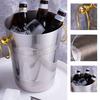 Stainless Steel Ice Bucket for Wine Champagne 2/5L Heavy-Duty Insulated Wine Cooler for Bars Hotels Parties Rust-Proof Thickened Barrel