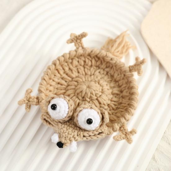 Handmade Crochet Animal Coaster Duck Coaster Decorative Heat-Resistant Knitting Mouse Drink Coffee Cup