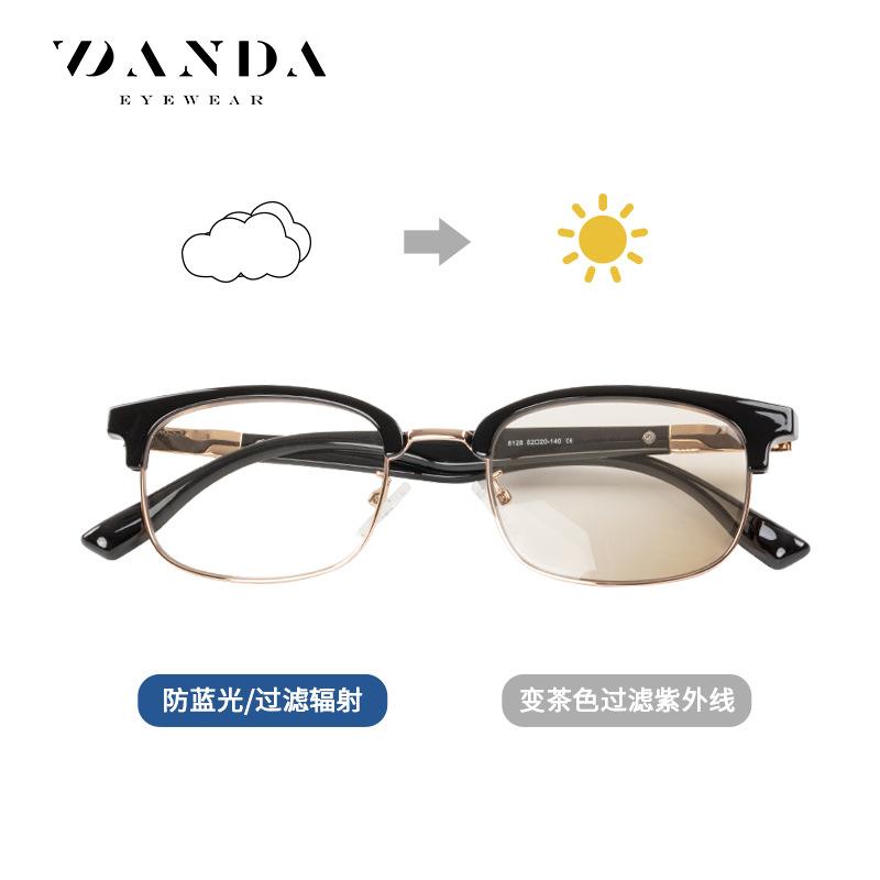Youdika's Same Model of Smart Color-changing Reading Glasses, Anti-blue Light, Stylish Square Frame, Color-changing, anti-UV, High-definition Reading