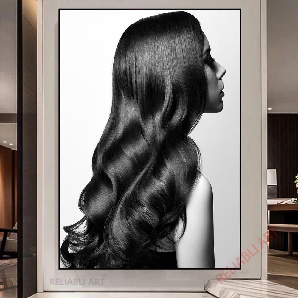 Hairdresser Barber Hair Salon Canvas Painting Hairstyle Posters Wall Art for Living Room Barber Shop Home Decoration