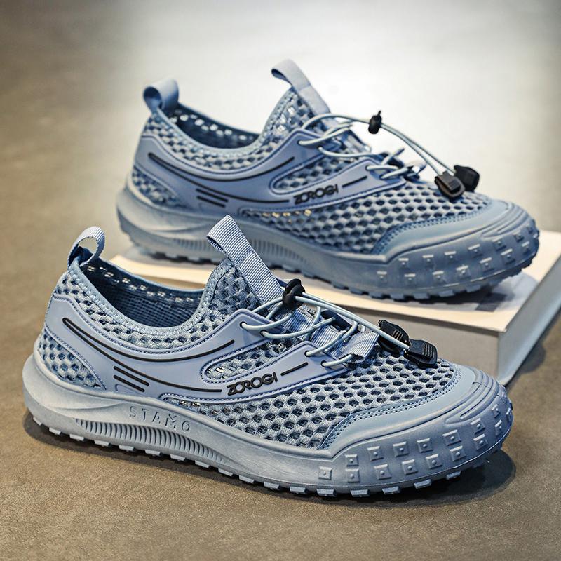 

Summer Breathable Men Casual Shoes Lightweight Mesh Walking Sneakers Non-slip Sport Shoes Athletic Jogging Shoes Tennis Shoes 39 синий