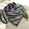 Square Lightweight Neck Scarf with Magnetic Clasp Adjustable Closure Soft Fabric Printed Pattern Elegant Design for Everyday Use