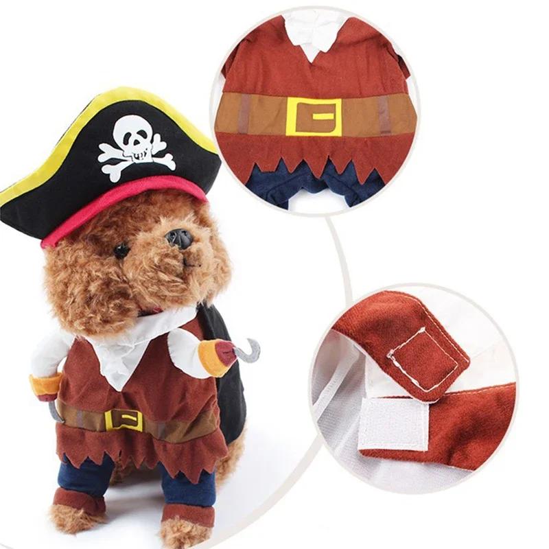 Halloween Pet Costume Fun Little Dogs Cats Pirate Suit Role-playing Clothes Small and Medium-sized Dog Clothing Pet Supplies