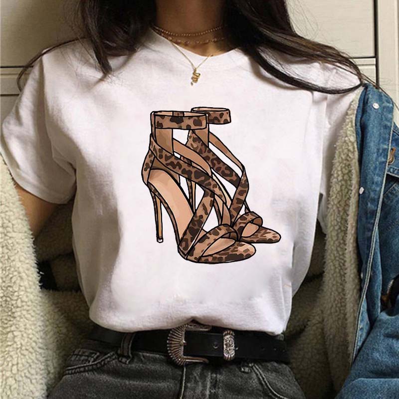 Leopard Mom Life Print Women T Shirt Short Sleeve Oversized Tshirt Ladies Clothing Fashion Kawaii Female Tee Tops Camisetas Muje