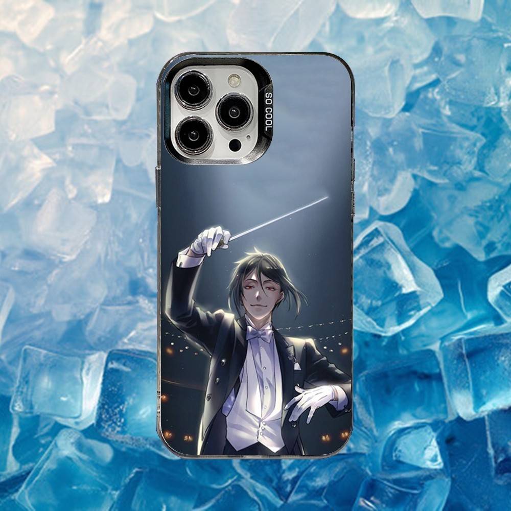 Black B-Butler Anime Phone Case For iPhone 16,15,14,13,12,11,Mini,Pro,SE,MAX White Matte Shockproof Cover