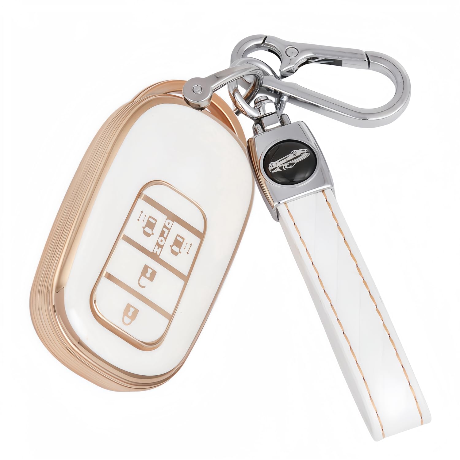 

[YANMW] Чехол для ключа N-BOX Custom JF5 JF6 Совместимый Honda New Step Wagon Чехол для ключа Key Case белый