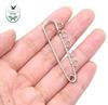 10 pcs., accessories for brooch-pin with 5 circles, silver