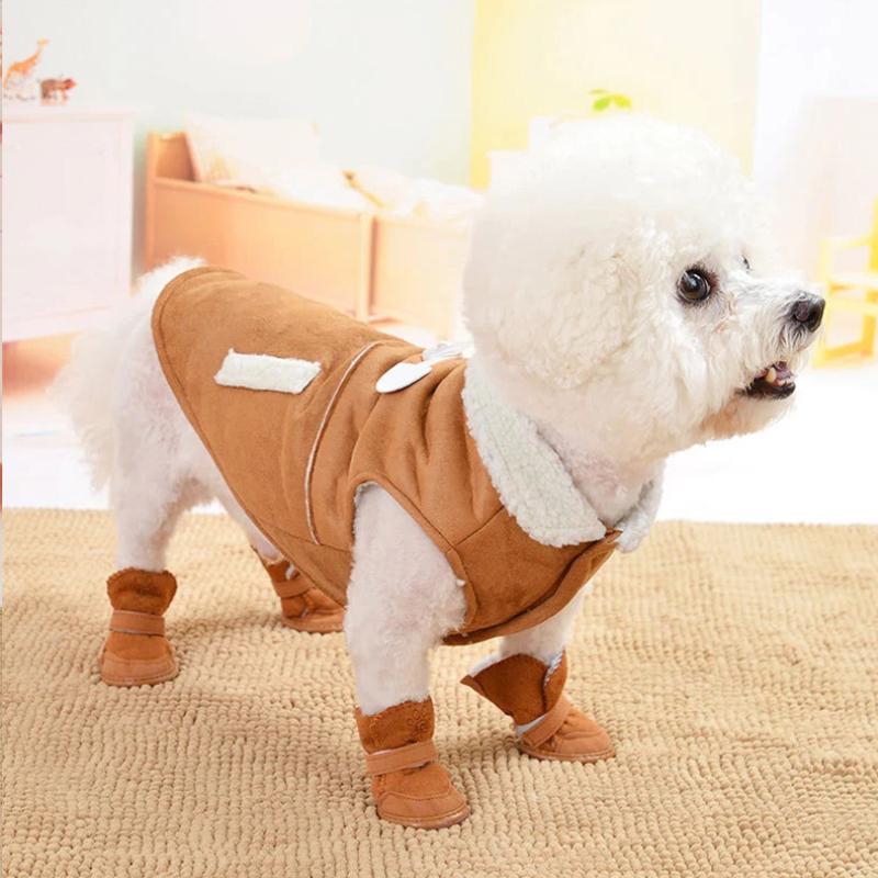 1Set Velvet Daily Pet Snow Boots Multiple Sizes Comfortable Anti Slip Durable Taking Photos Pet Socks Protecting Soft Outdoor