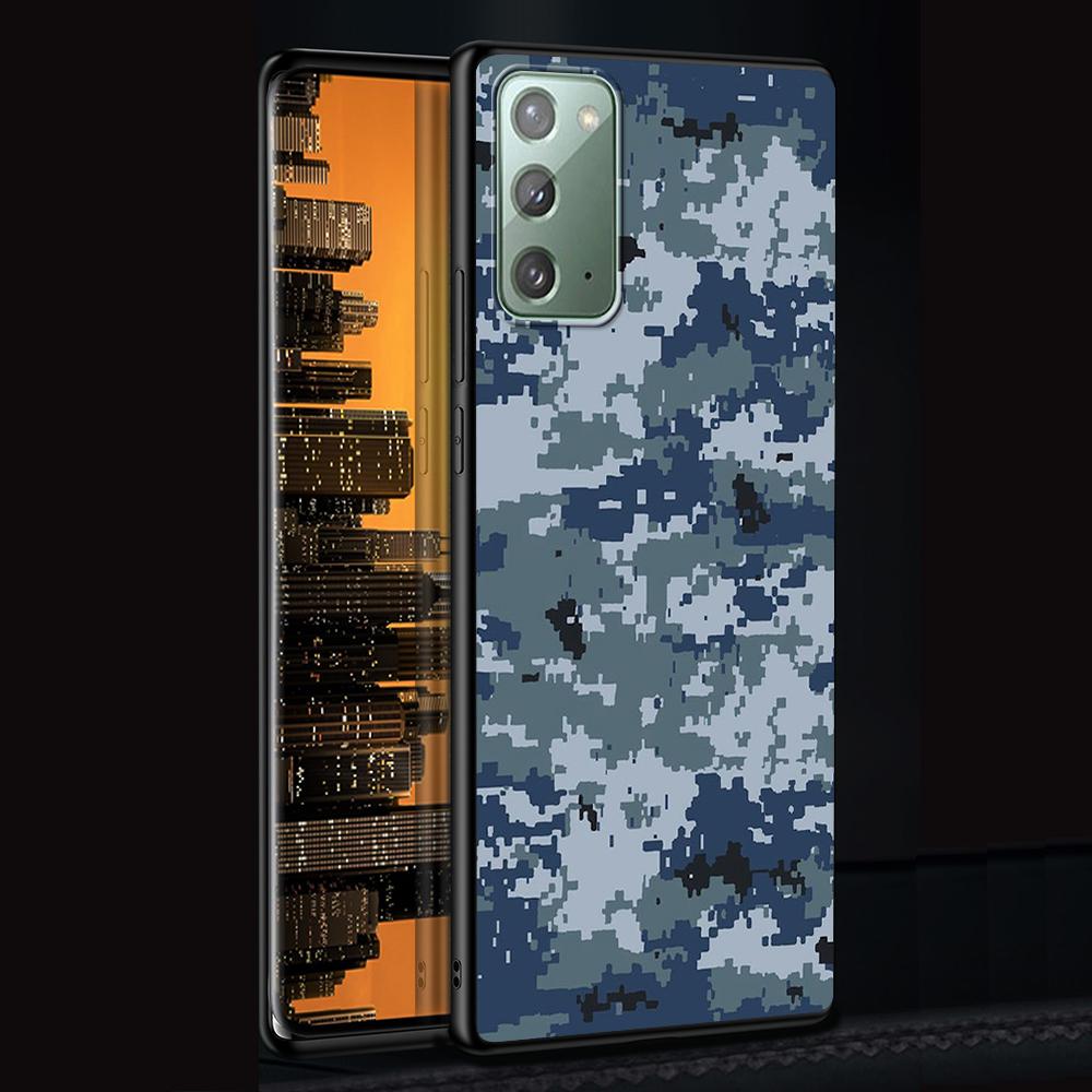 

Чехол с камуфляжным узором для Samsung Galaxy Note 20 Ultra 10 Lite 9 8 A53 A52 A12 S22 S21 FE S20 Plus TPU черный чехол для телефона Samsung S20 Ultra 5G