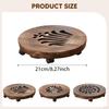 Movable Plantpot Tray Rolling Plant Stand Planter Pot Trolley Wooden Base Easy to Move Houseplants