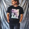 Come As You Are T-Shirt Funky Print Fancy Dress Weekend 90s Music Grunge Nirvana