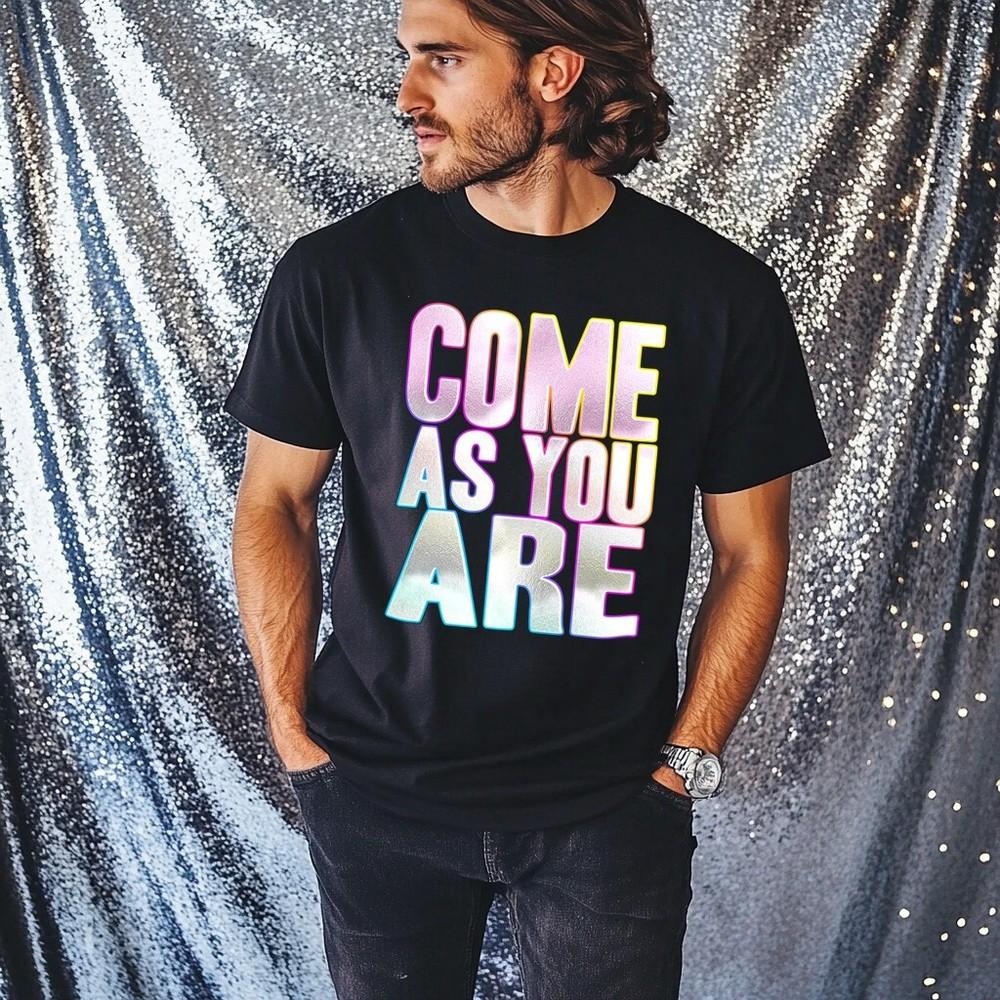

Come As You Are T-Shirt Funky Print Fancy Dress Weekend 90s Music Grunge Nirvana S