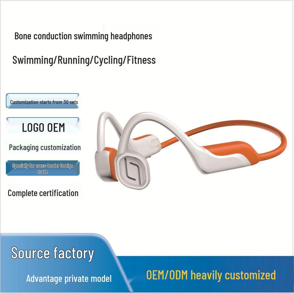 Waterproof Bone Conduction Bluetooth Sports Headset - MP3, Wireless, for Swimming and Running Training