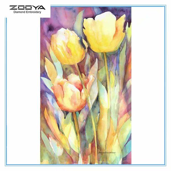 

ZOOYA DIY 5D Полный дрель Алмазная картина Цветочная вышивка Крестом Мозаика Картина Домашний декор