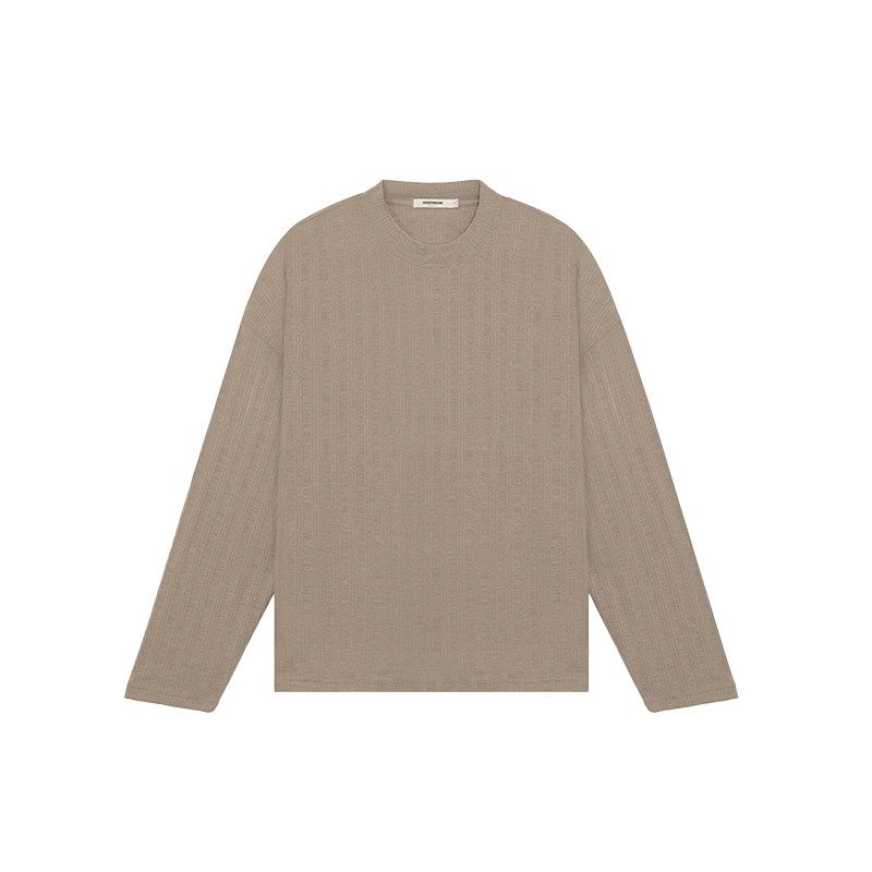 Bodydream Textured Long-Sleeved T-Shirt for Men In Autumn, Loose Casual Velvet-Like Base Shirt, Retro Pure Color Top