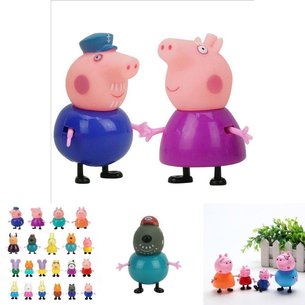 Bunte umweltfreundliche Peppa Pig Familie Freunde Actionfiguren für Kinder 25-teiliges Set