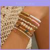 Irregular Beaded Crystal Bracelet Set Handmade For Women And Men Summer