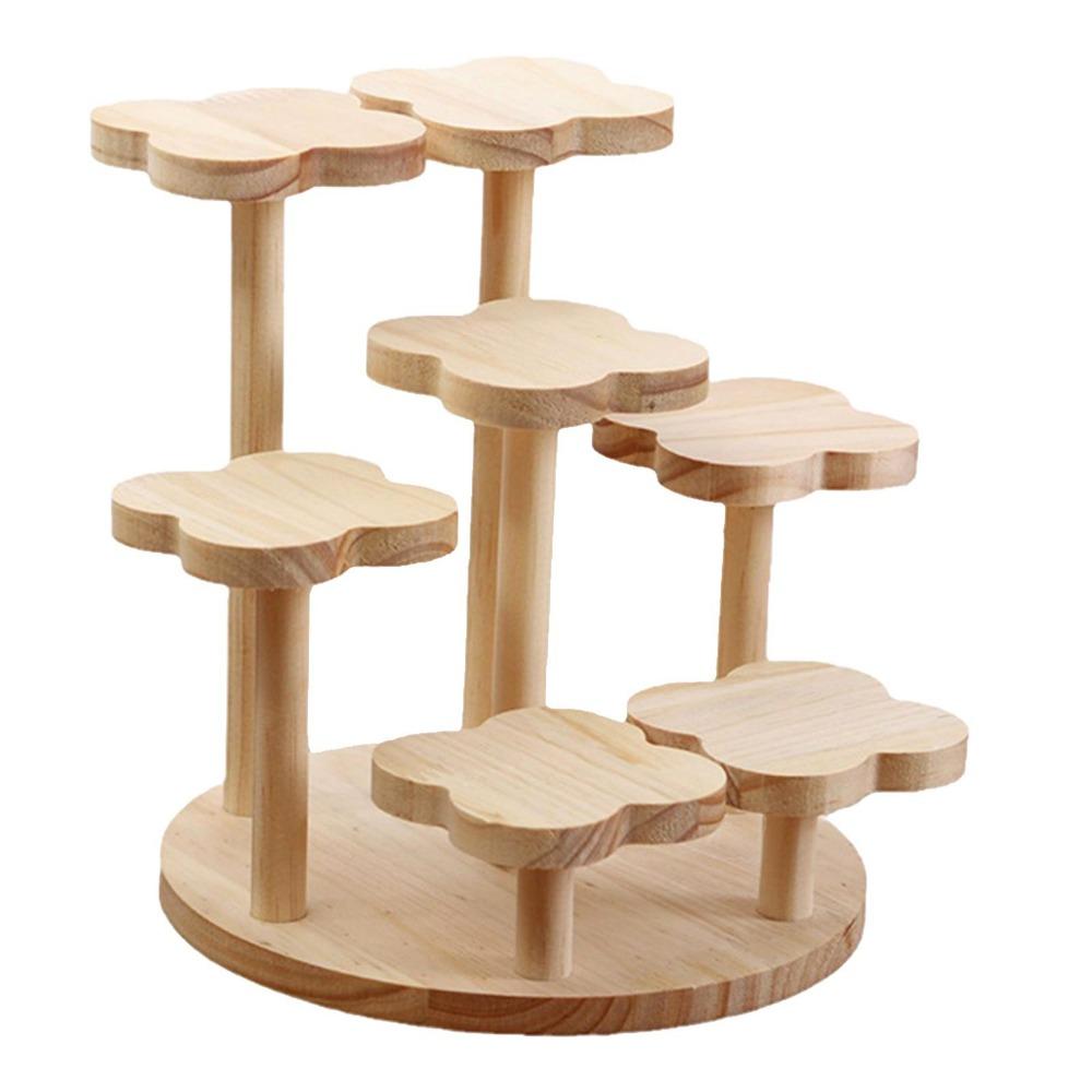 

Многофункциональная многоярусная деревянная полка для хранения, экономящая место, декоративная настольная подставка для дисплея, нетоксичная стойка для хранения дома