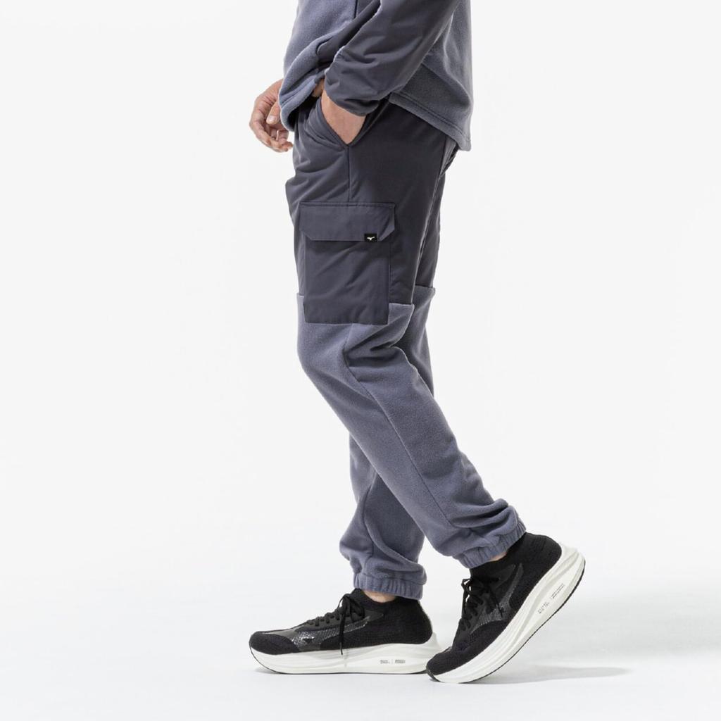 Mizuno Proof Fleece Training Granite Gray Men's Water-Repellent Pants, 32MDC558,
