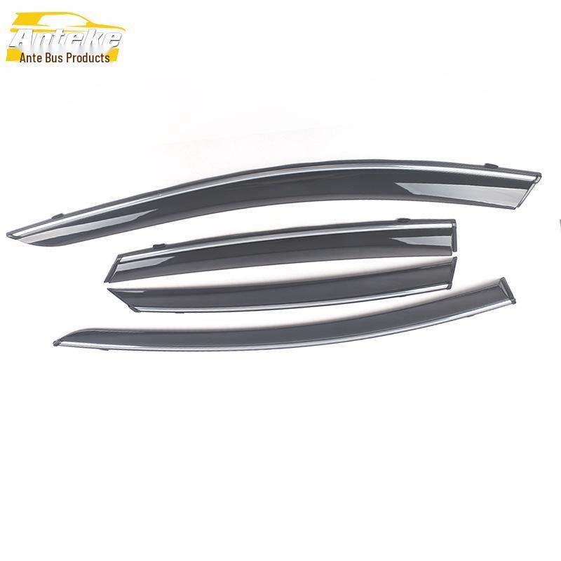 Compatible with 20 Models: Han Rain Deflector with Bright Plastic Strip & Sun Visor Trim Decorative Car Accessories.