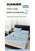 Spandex Ice Silk Cool Touch Bed Mat & Summer Quilt 4-Piece Set