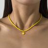 Bohemian Handmade Colorful Beads Chain Necklaces Tassels Pearl Pendant Jewelry For Women Accessories N0368