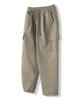 MODERMENT [Cotton Ver] Semi-Wide String Cargo Pants [Beige]