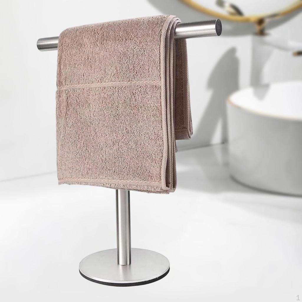 Stojak na ręczniki na blat Wieszak na biżuterię Stal nierdzewna Dekoracyjny Nowoczesny Kształt T Stojak na papier