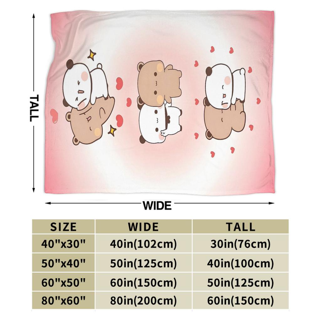 Bubu Dudu Flannel Blanket Winter Super Soft Throw Blanket for Kids Adult Outdoor Print Bedspread Sofa Bed Cover