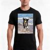 Sprollie Dog On Beach Tshirt Summer Casual Cotton Tee Oversized Streetwear Tops Vintage Graphic Print Unisex Unisex Unisex