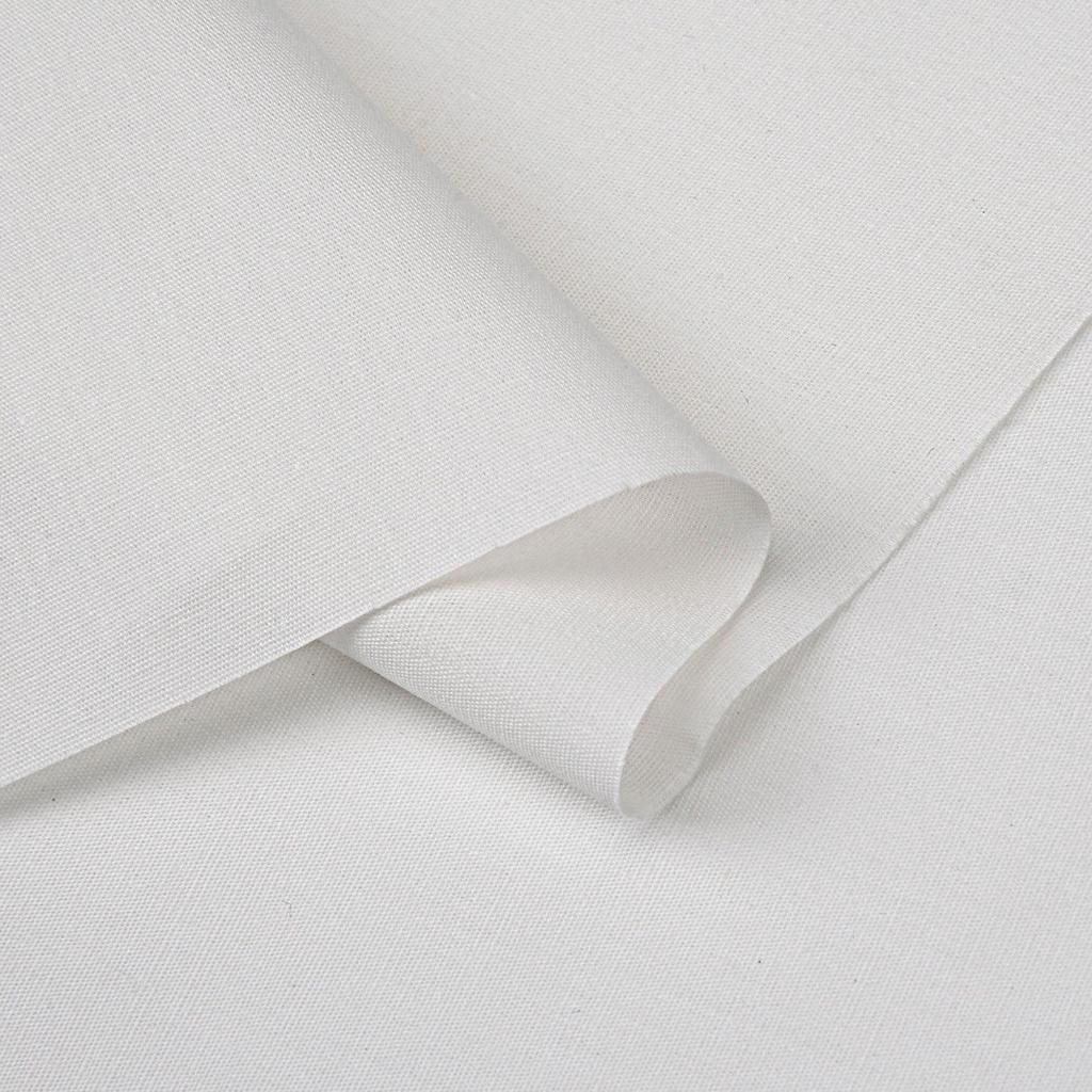 Біла бавовняна поплінова тканина 40S для сорочок, суконь та масок (133*72)