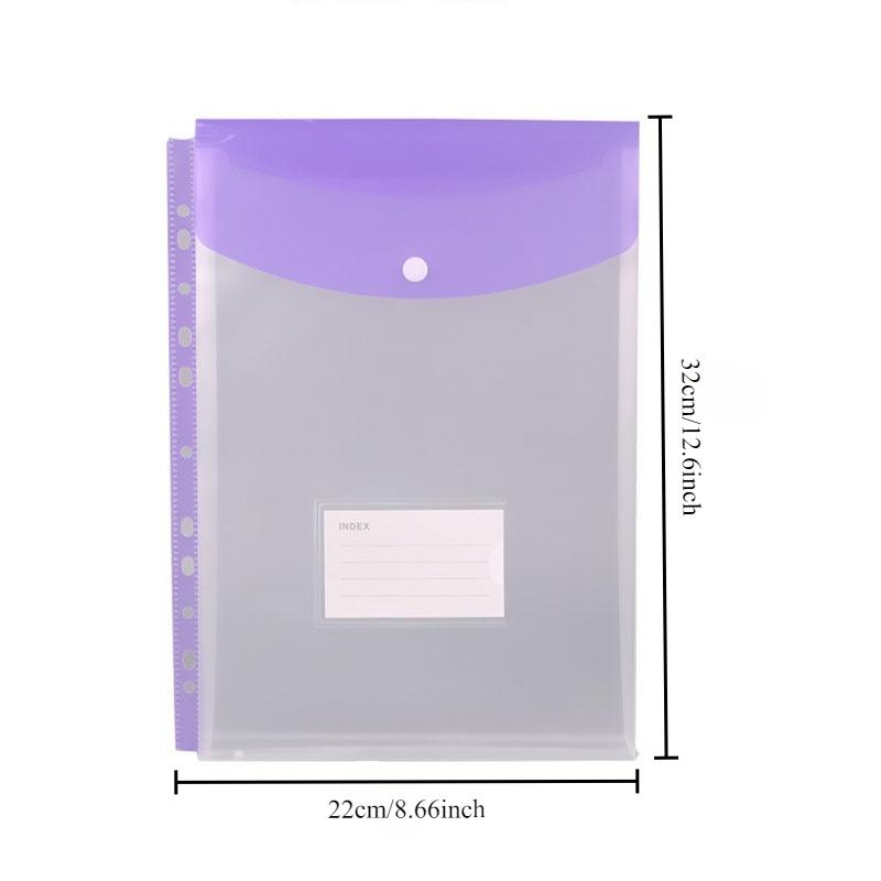 A4 Exam File Folder for Students - 11-Pocket Vertical Document Holder, Snap Closure Plastic Organizer with 3 Color Options